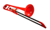 Trombone in Sib in plastica Rosso Jiggs pBone