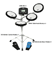 dettaglio centralina XMQ-5M XM Elecdrum Batteria elettronica con pelli mesh