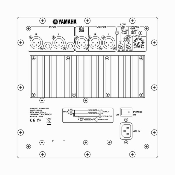YAMAHA HS10W SubWoofer nearfield (DA STUDIO) SubWoofer amplificato