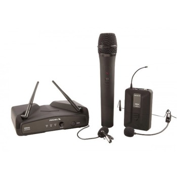Proel WM202Kit Radiomicrofono wireless combo palmare e headset