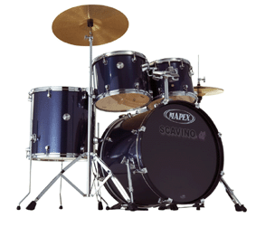Batteria Mapex Voyager vr5254tc DI (Dark Indigo - blu) completa di meccaniche e piatti 