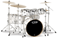 PDP by DW concept maple set white tre tom doppio timpano